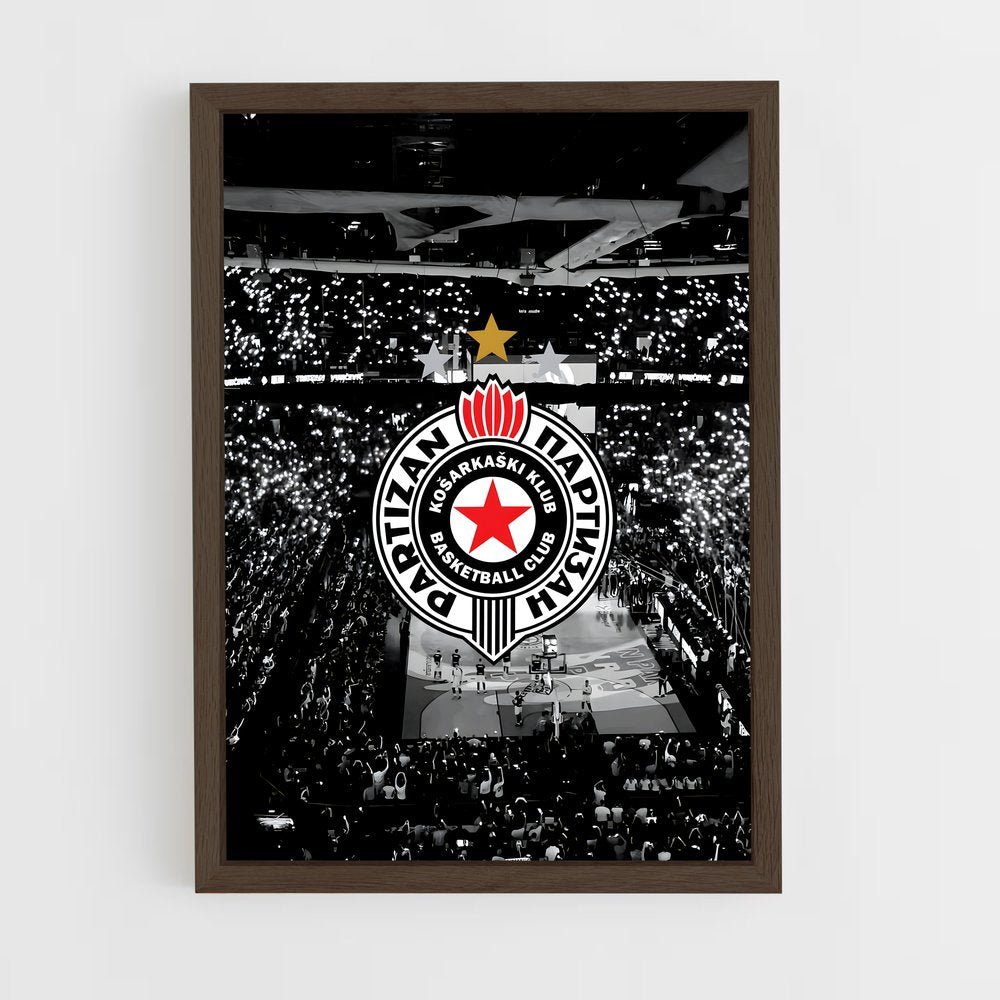 ap-partizan belgrade basketball-7 cadre Bois foncé