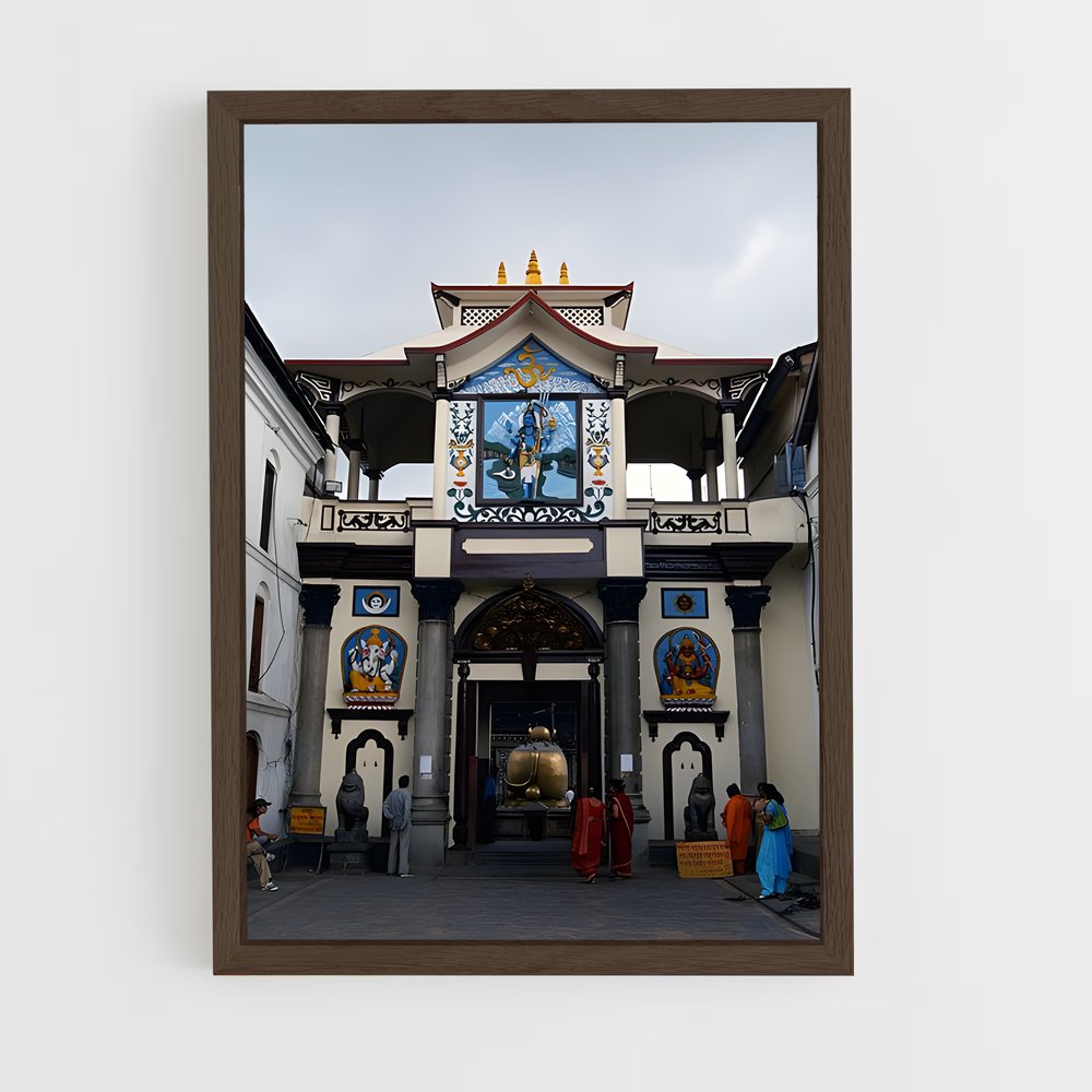 ap-pashupatinath temple-2 cadre Bois foncé