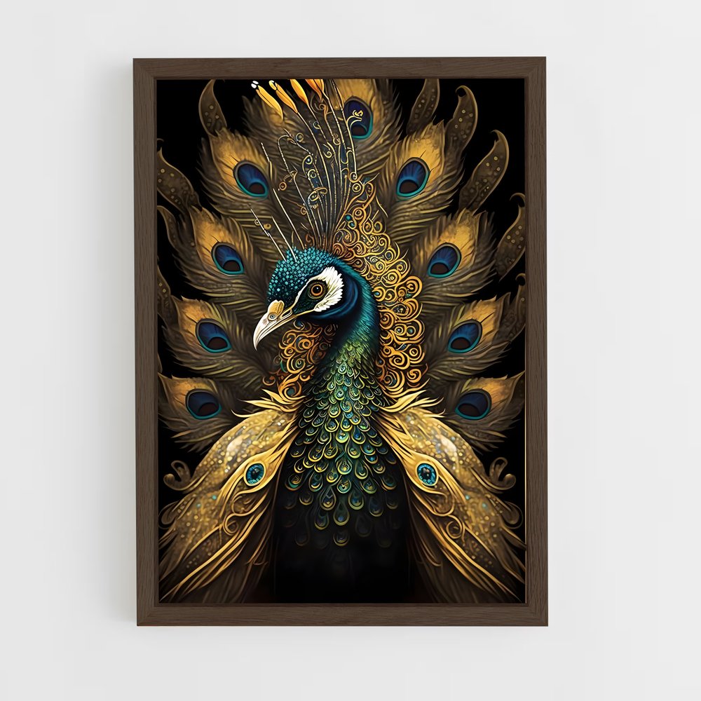 ap-peacock-9 cadre Bois foncé