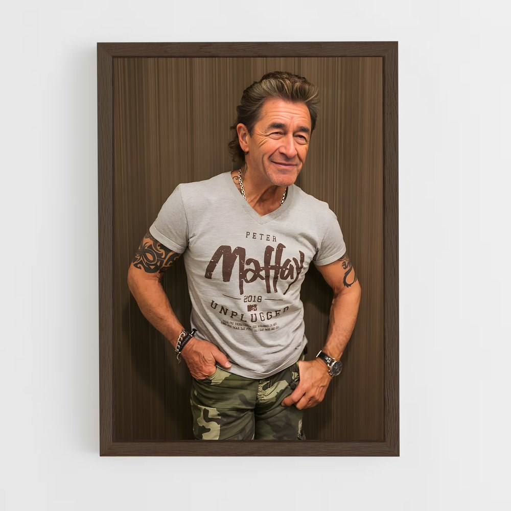 ap-peter maffay-2 cadre Bois foncé