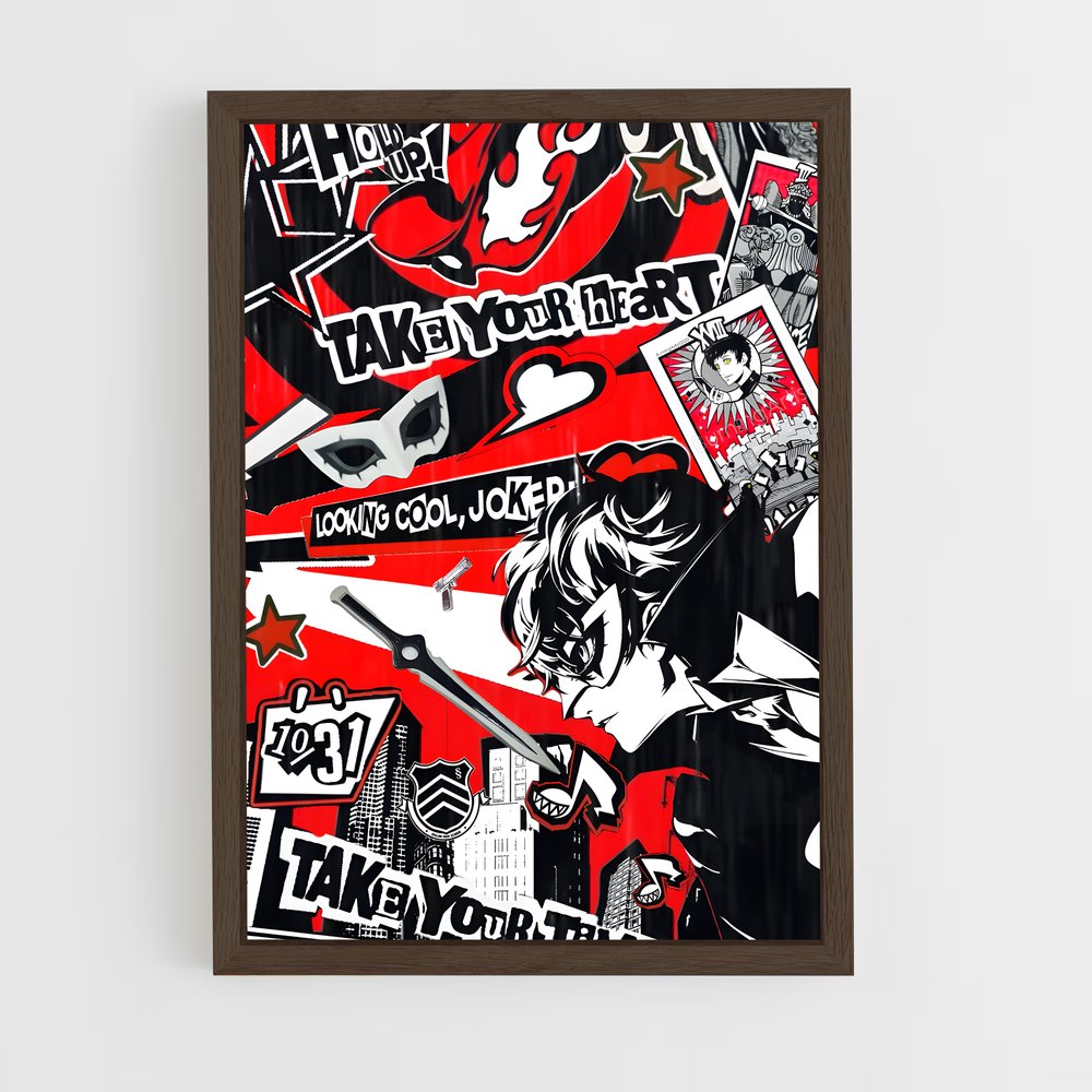 ap-phantom thieves-3 cadre Bois foncé