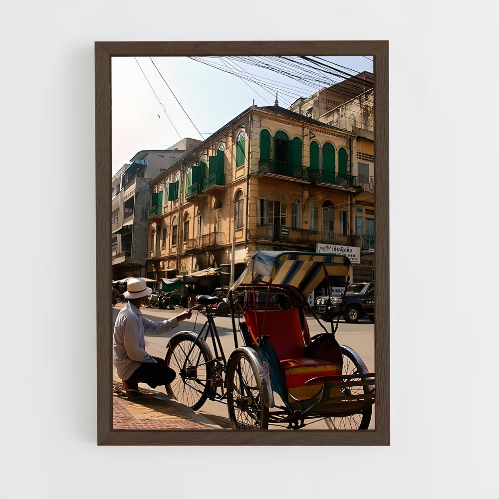 ap-phnom penh-2 cadre Bois foncé