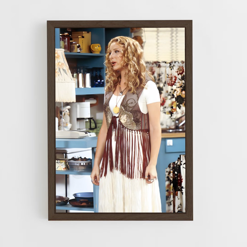 ap-phoebe buffay-2 cadre Bois foncé