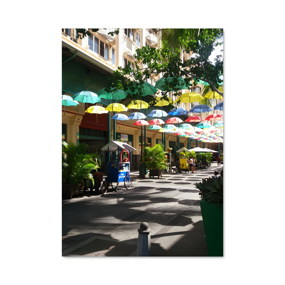 Poster Umbrella Street