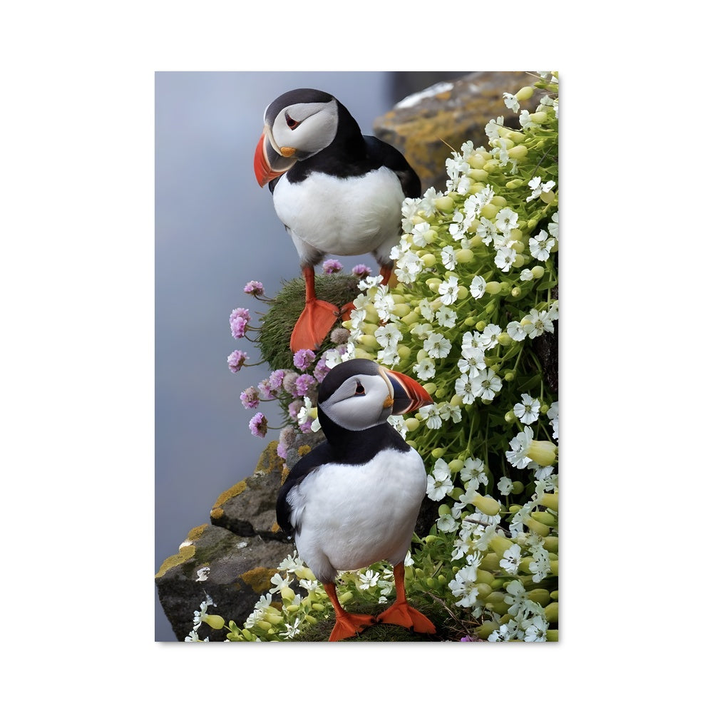 Poster Puffs en Fleurs