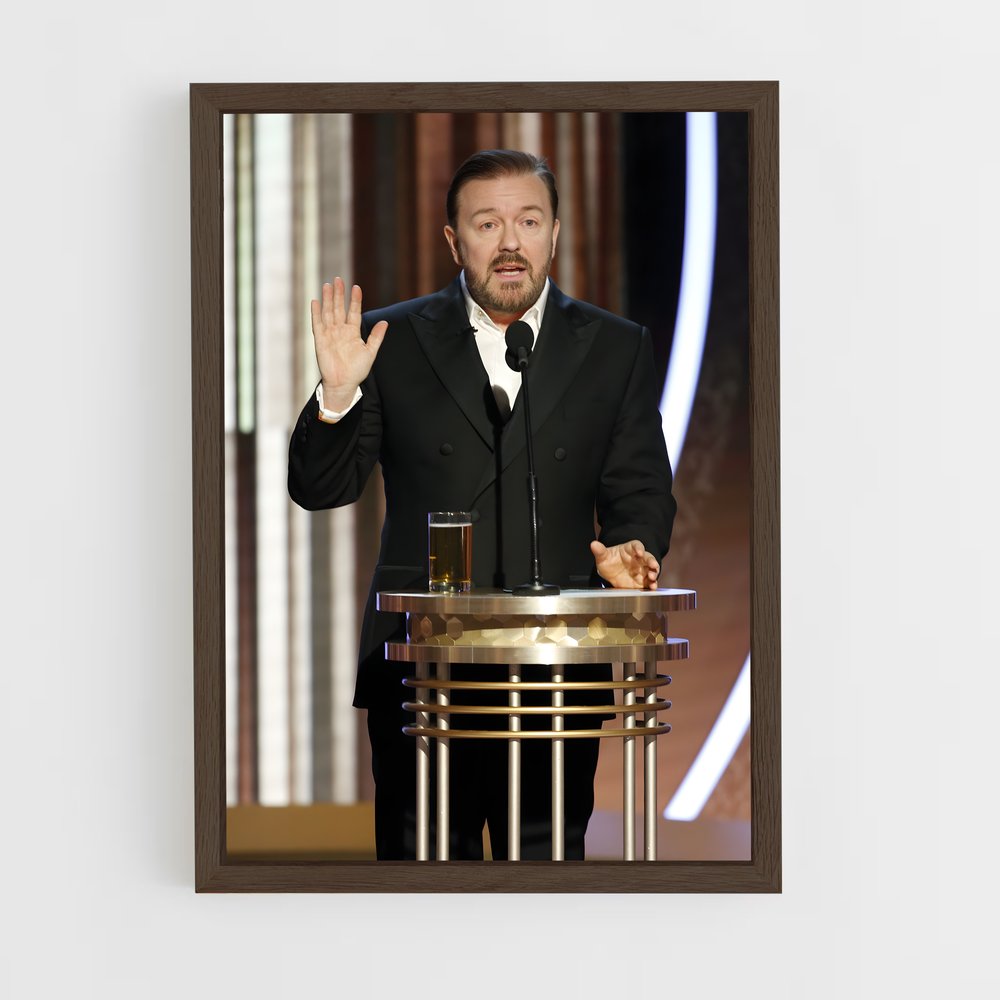 ap-ricky gervais-2 cadre Bois foncé
