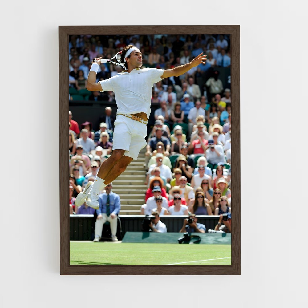 ap-roger federer-9 cadre Bois foncé