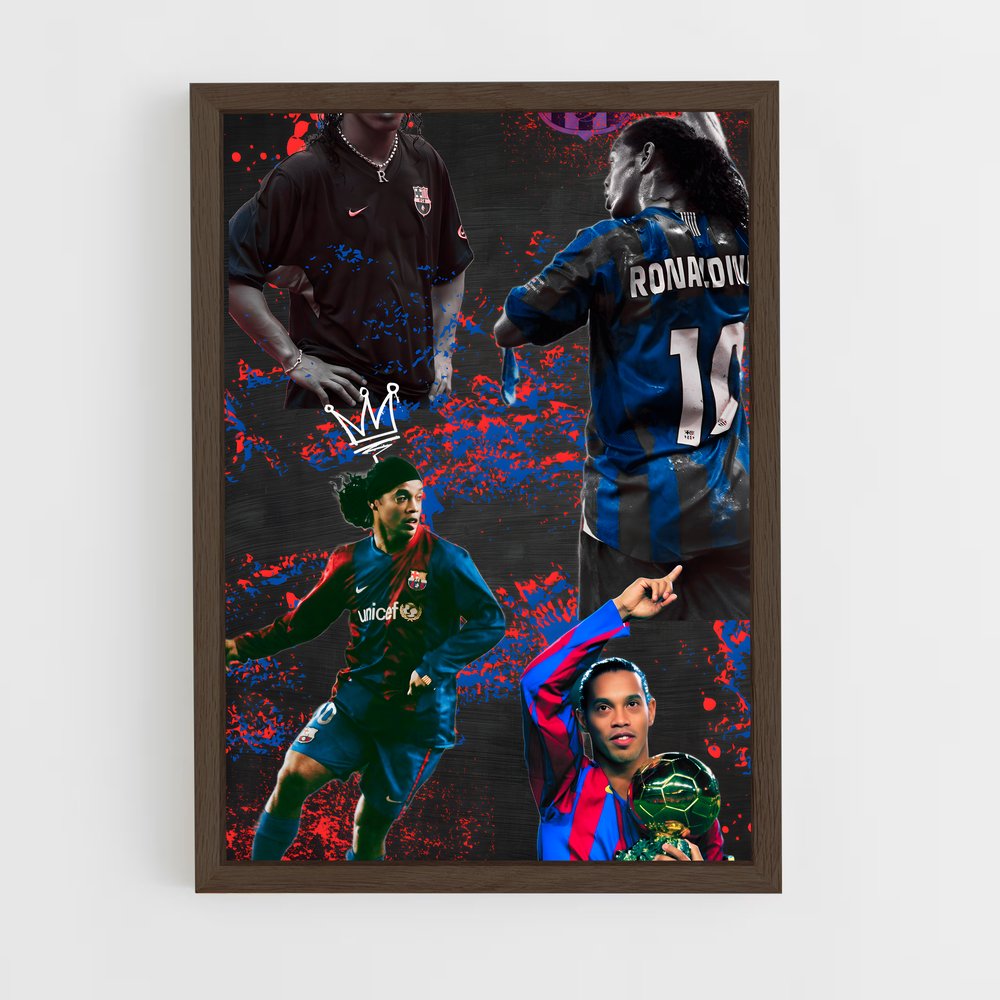 ap-ronaldinho-10 cadre Bois foncé