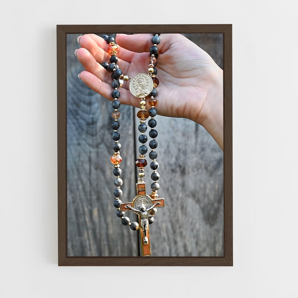 ap-rosary-8 cadre Bois foncé