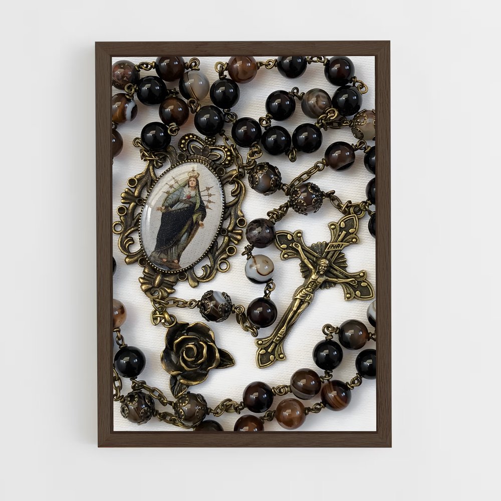 ap-rosary-9 cadre Bois foncé