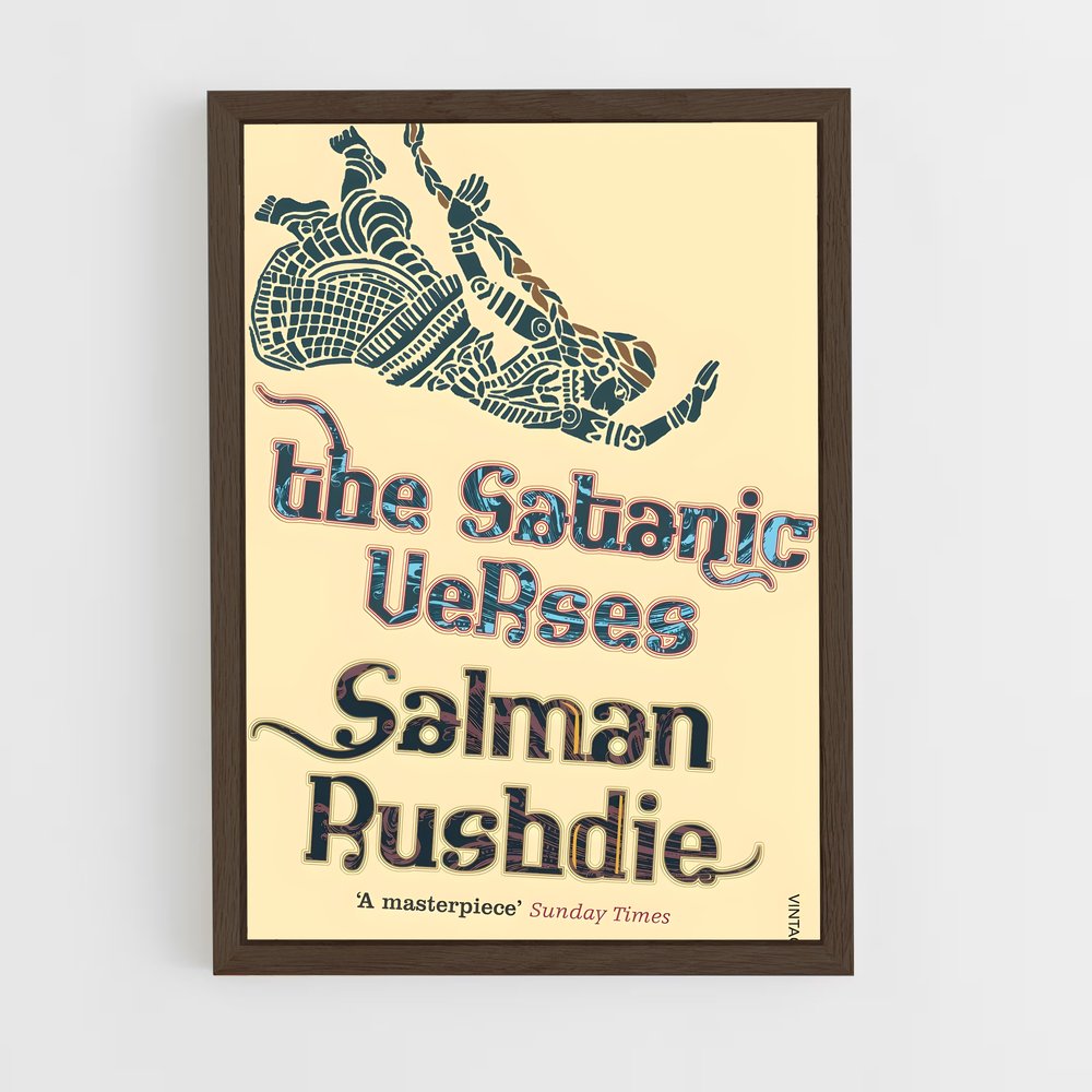 ap-salman rushdie-5 cadre Bois foncé