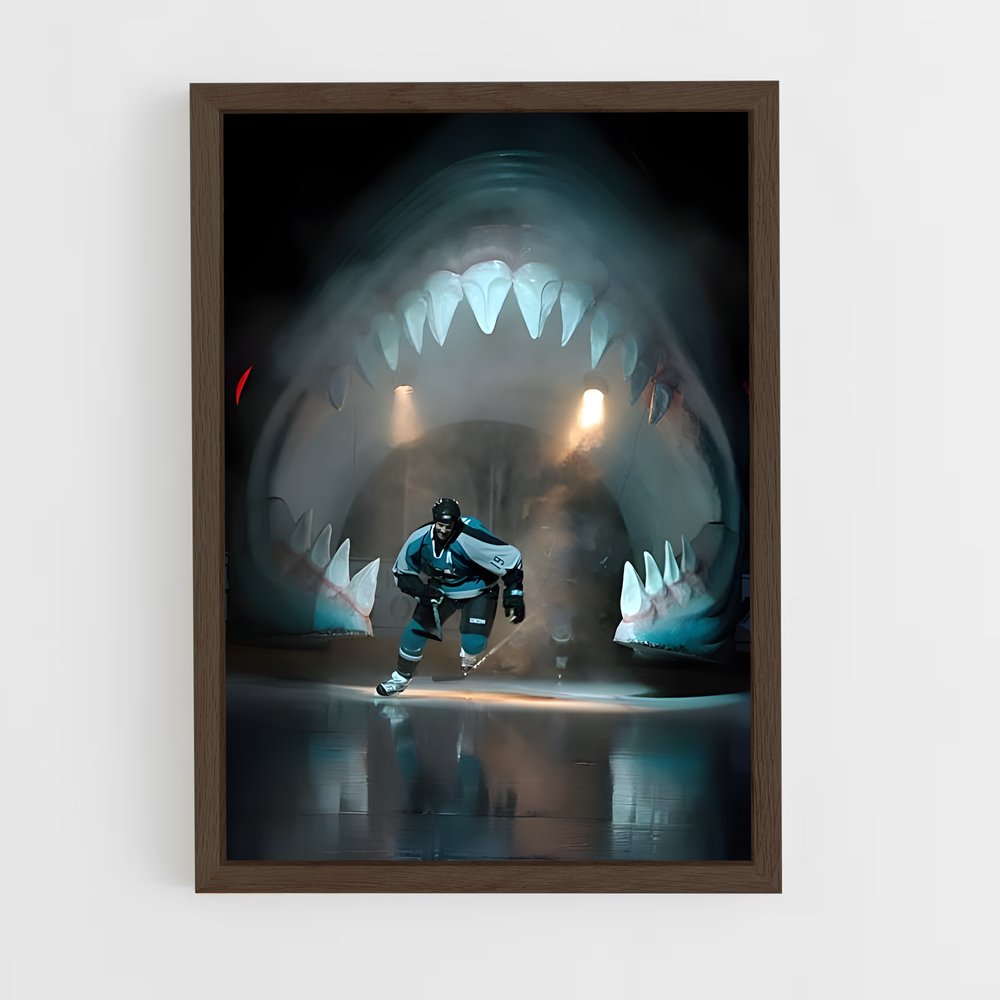 ap-san jose sharks-2 cadre Bois foncé