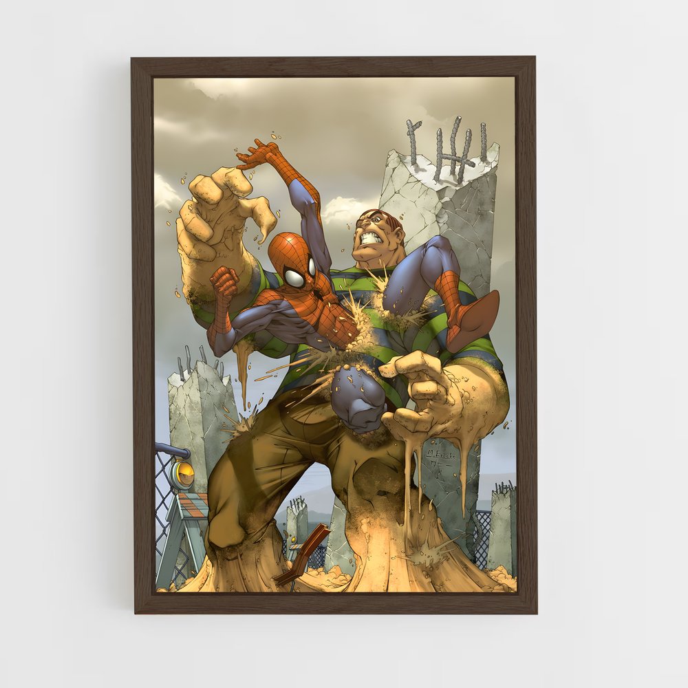 ap-sandman spider-man-3 cadre Bois foncé