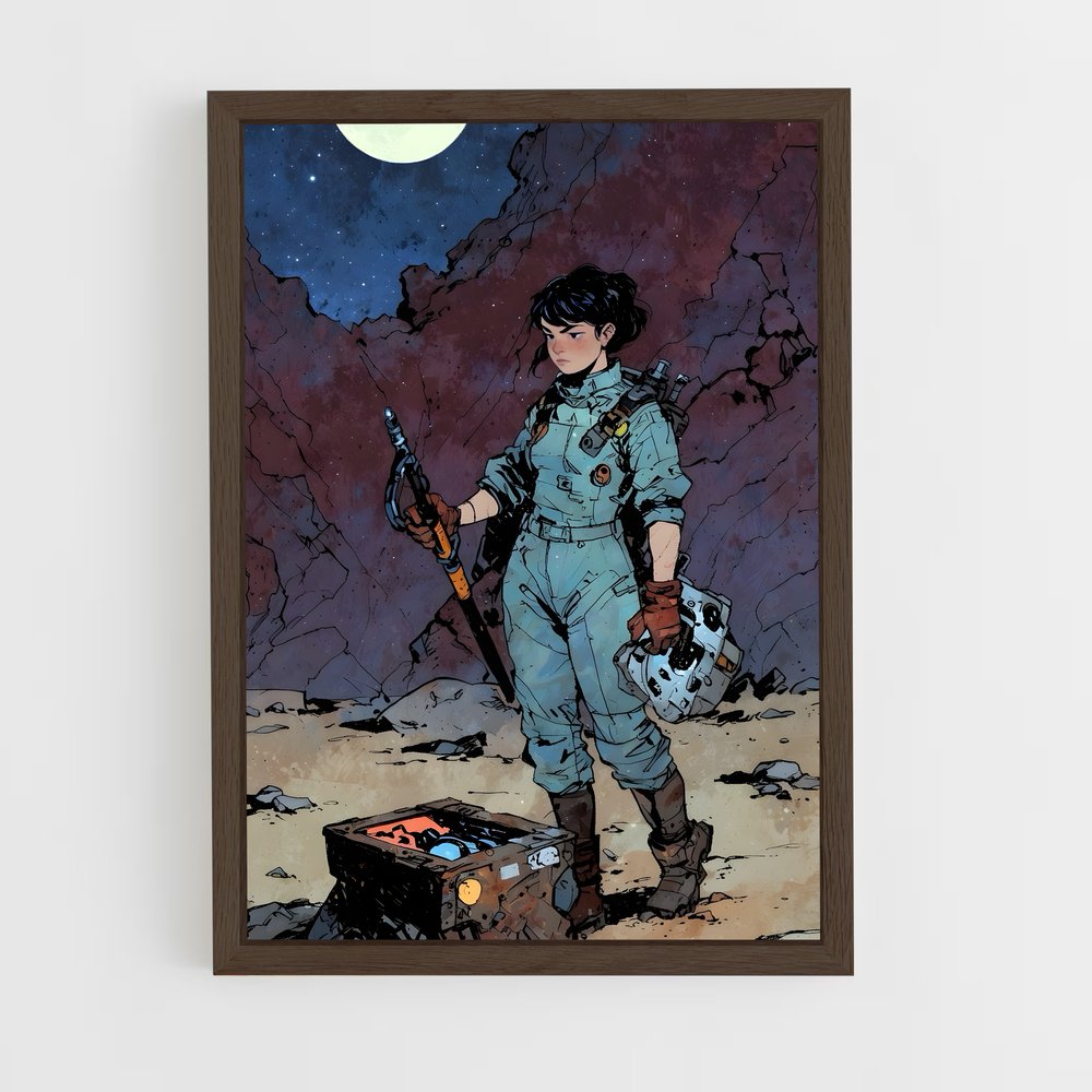 ap-sci fi art-5 cadre Bois foncé