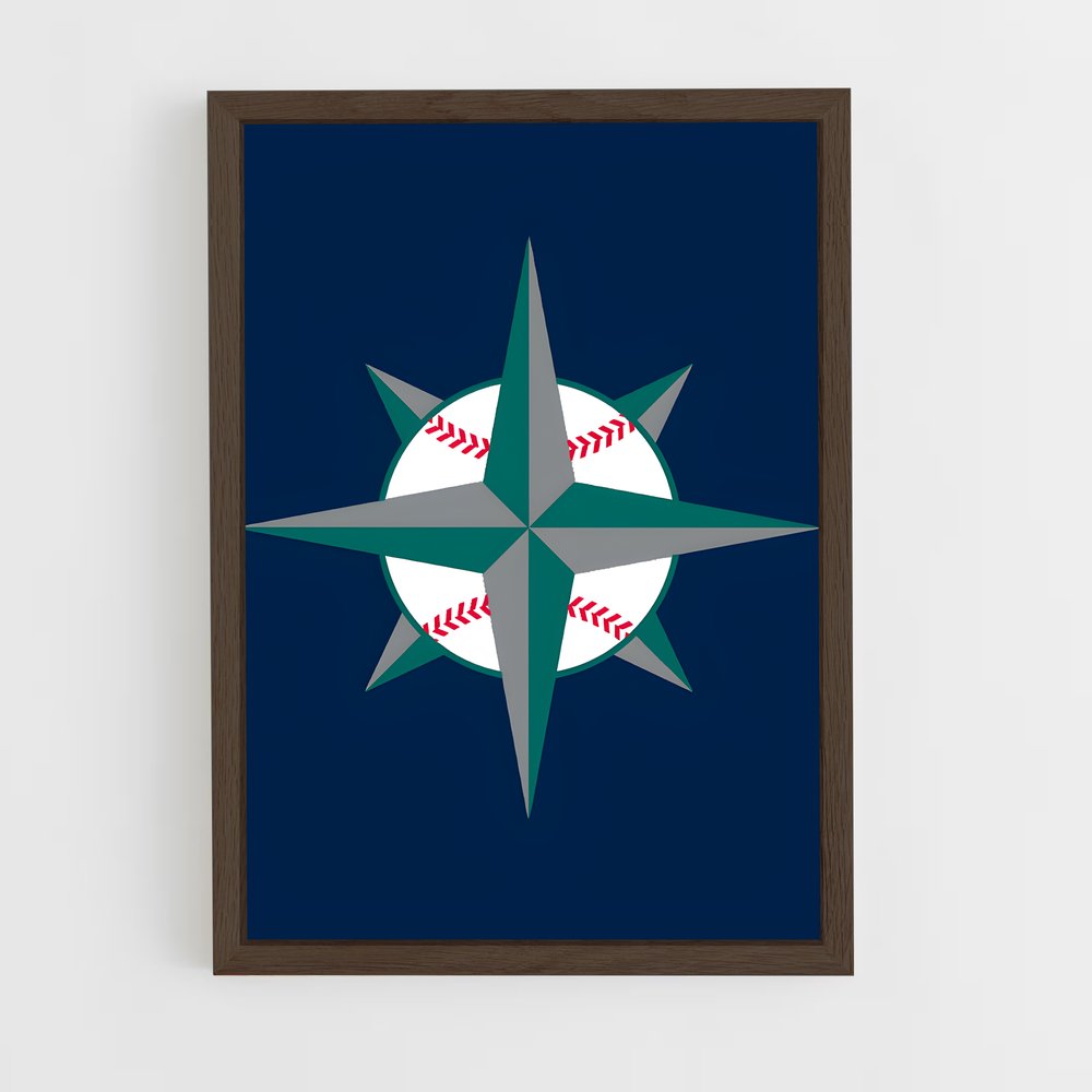 ap-seattle mariners-3 cadre Bois foncé