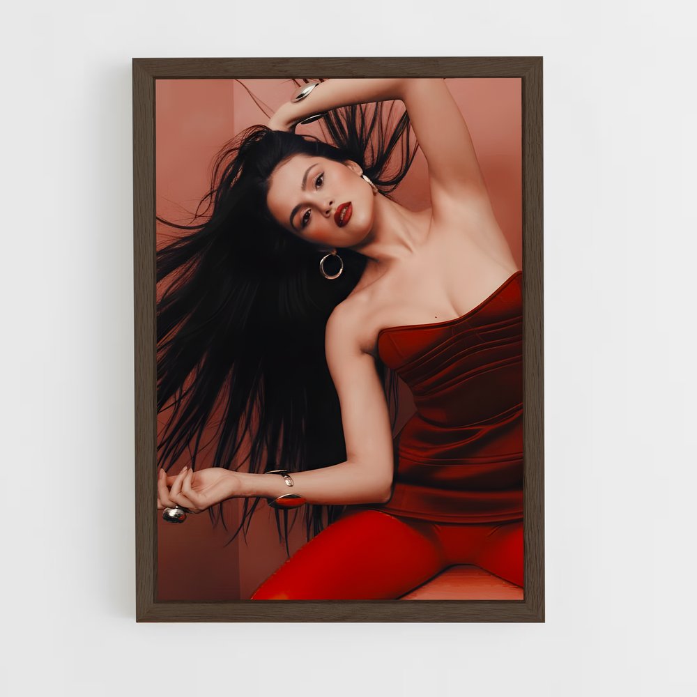 ap-selena gomez-6 cadre Bois foncé