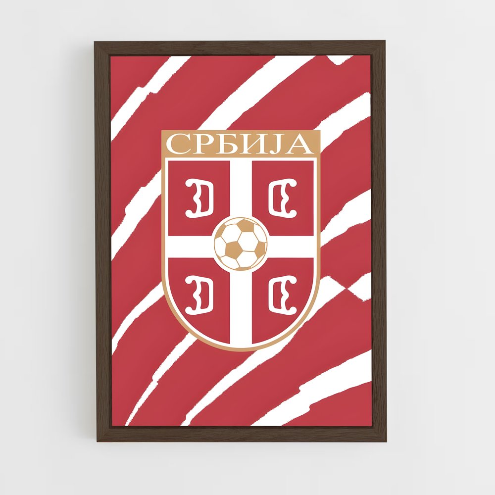 ap-serbia national football team-4 cadre Bois foncé