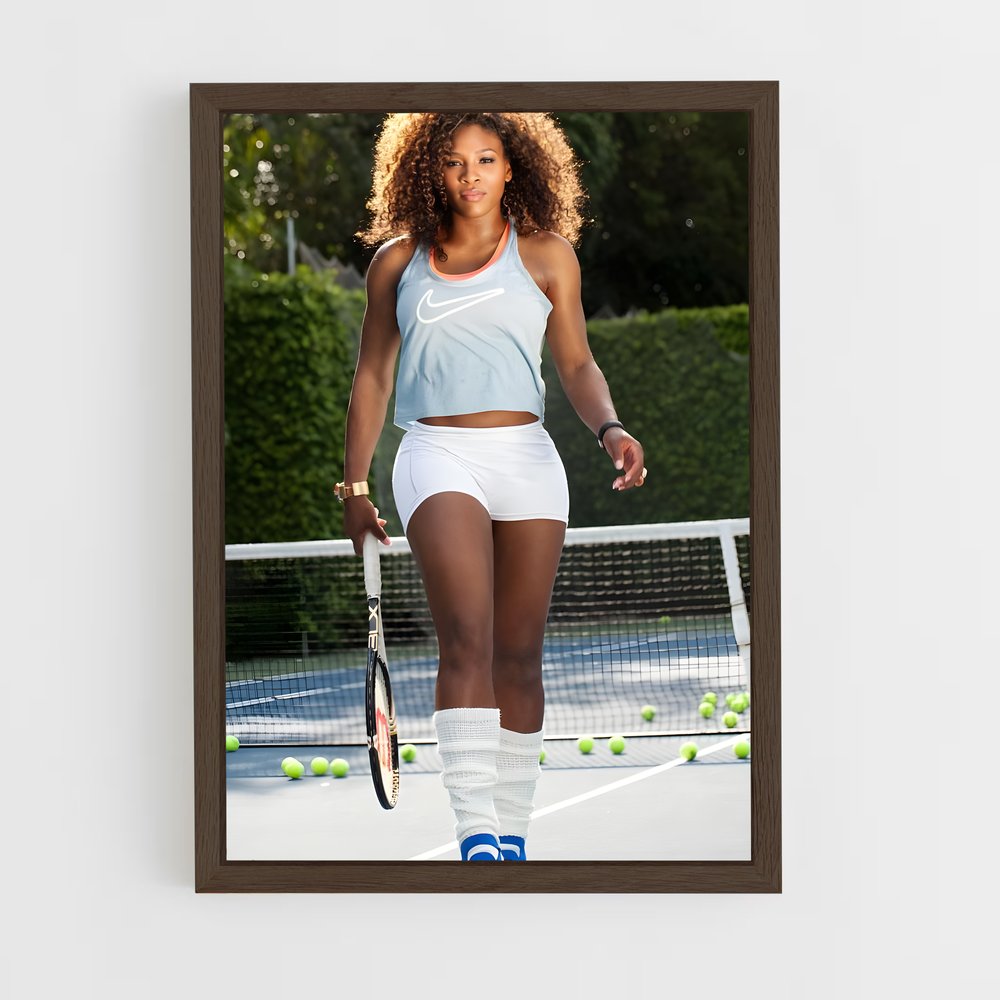 ap-serena williams-7 cadre Bois foncé
