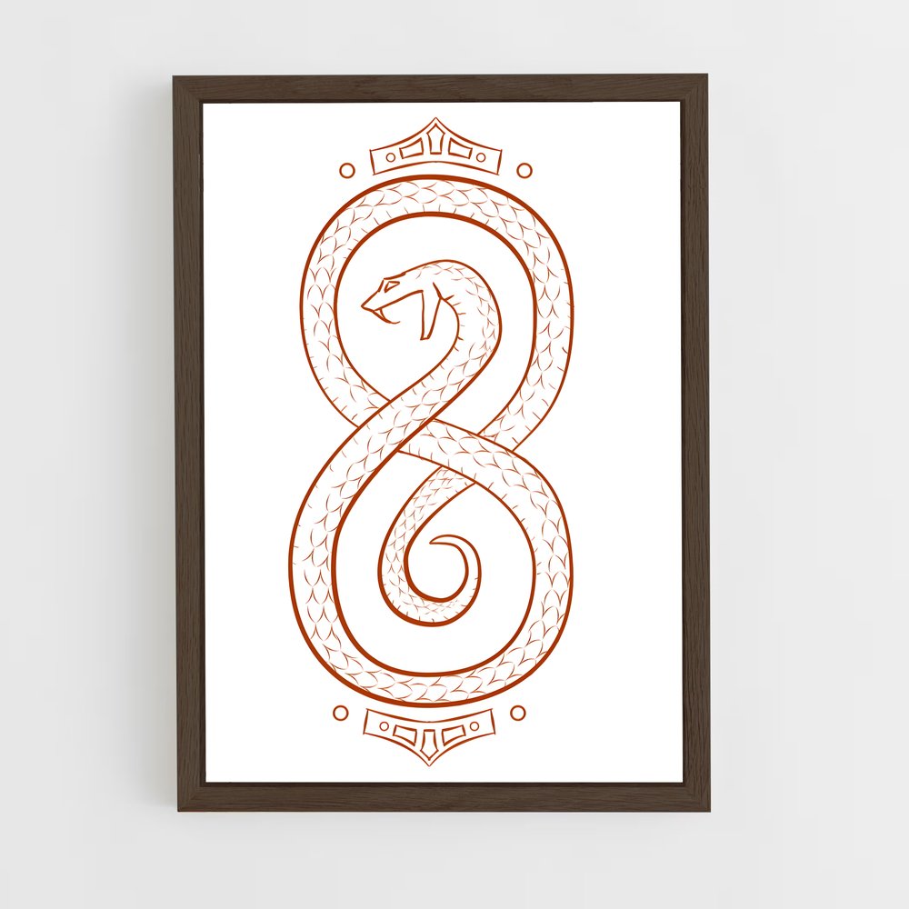 ap-serpent symbol-1 cadre Bois foncé