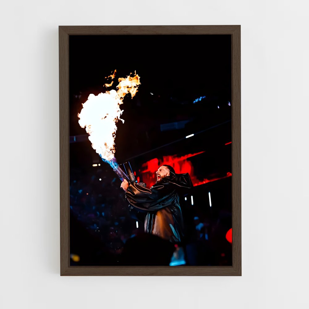 ap-seth rollins-5 cadre Bois foncé