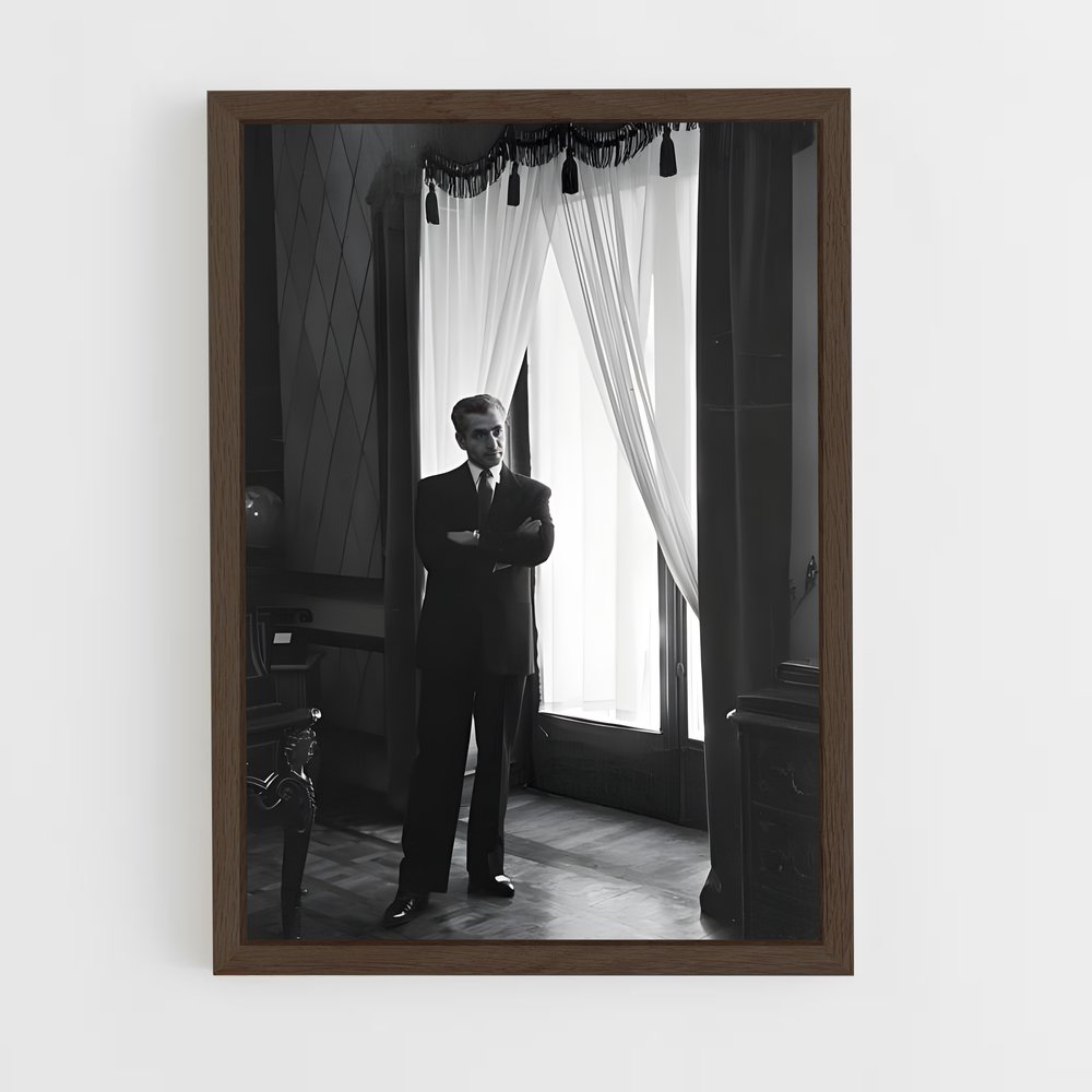 ap-shah mohammad reza pahlavi-3 cadre Bois foncé
