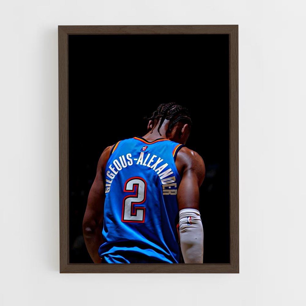 ap-shai gilgeous-alexander-1 cadre Bois foncé