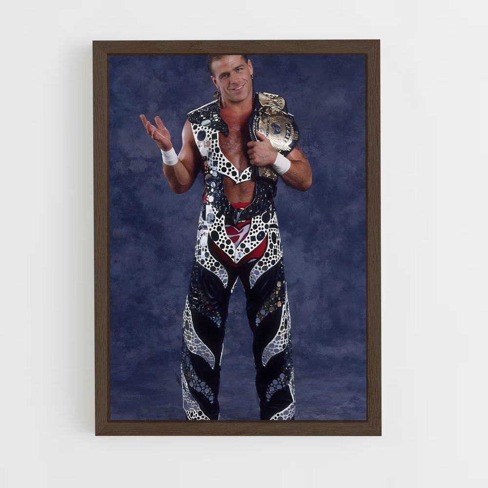 ap-shawn michaels-2 cadre Bois foncé