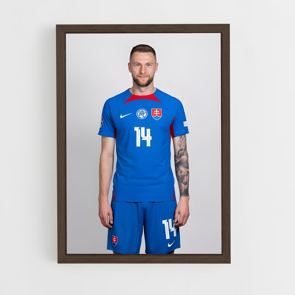 ap-slovakia national football team-1 cadre Bois foncé