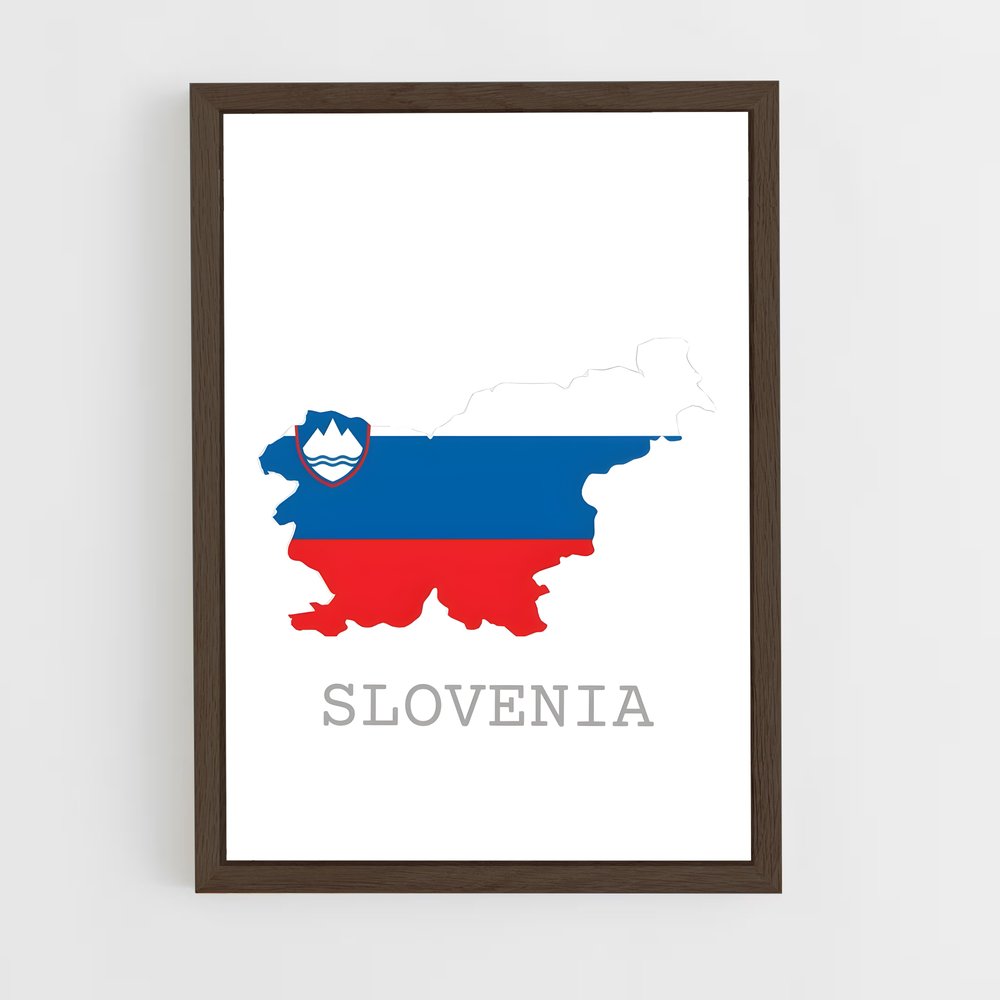 ap-slovenia flag-1 cadre Bois foncé