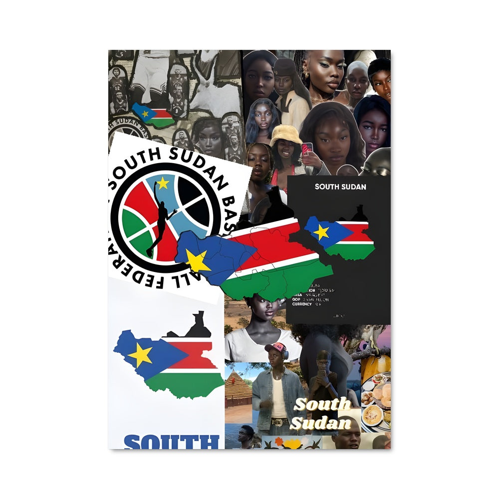 Poster Drapeau du Sud-Soudan