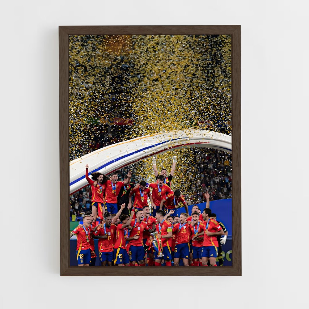ap-spain national football team-1 cadre Bois foncé