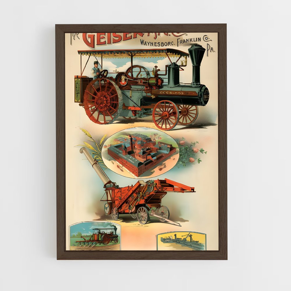 ap-steam tractor-2 cadre Bois foncé