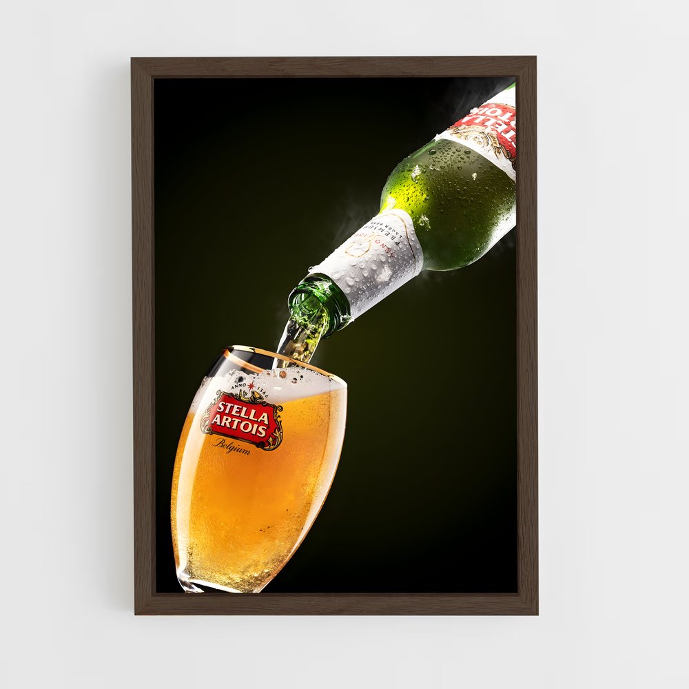 ap-stella artois-1 cadre Bois foncé