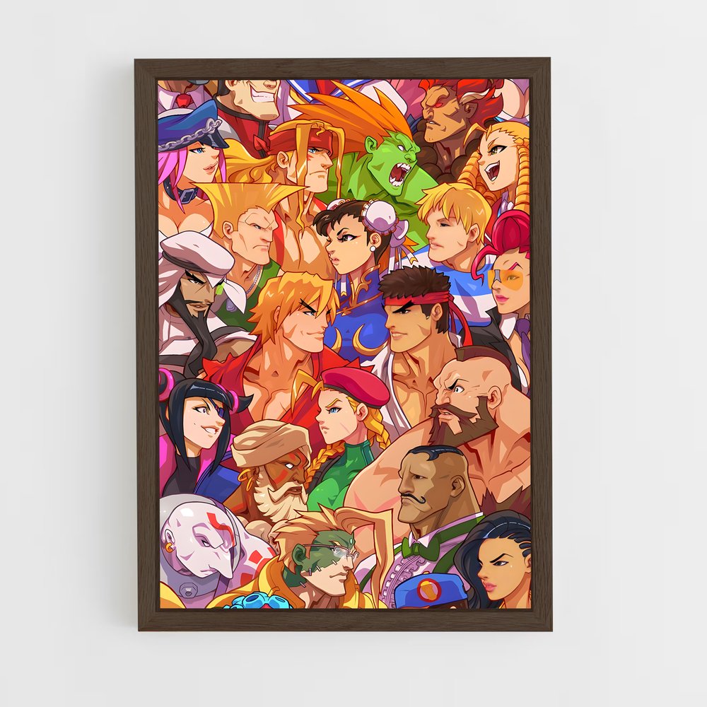 ap-street fighter-3 cadre Bois foncé