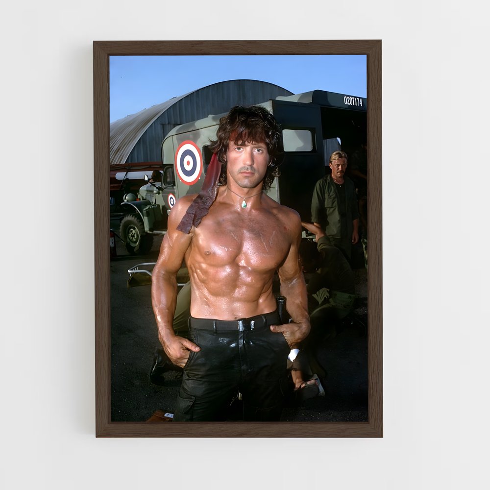 ap-sylvester stallone-1 cadre Bois foncé