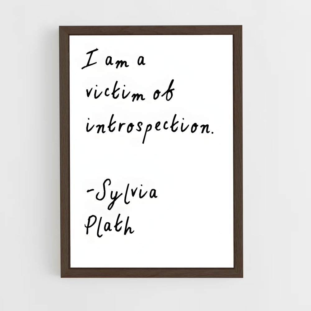 ap-sylvia plath-1 cadre Bois foncé