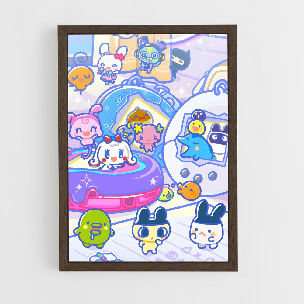 ap-tamagotchi-1 cadre Bois foncé