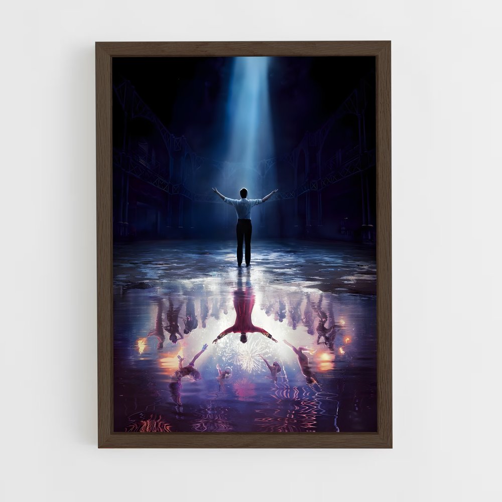 ap-the greatest showman-1 cadre Bois foncé