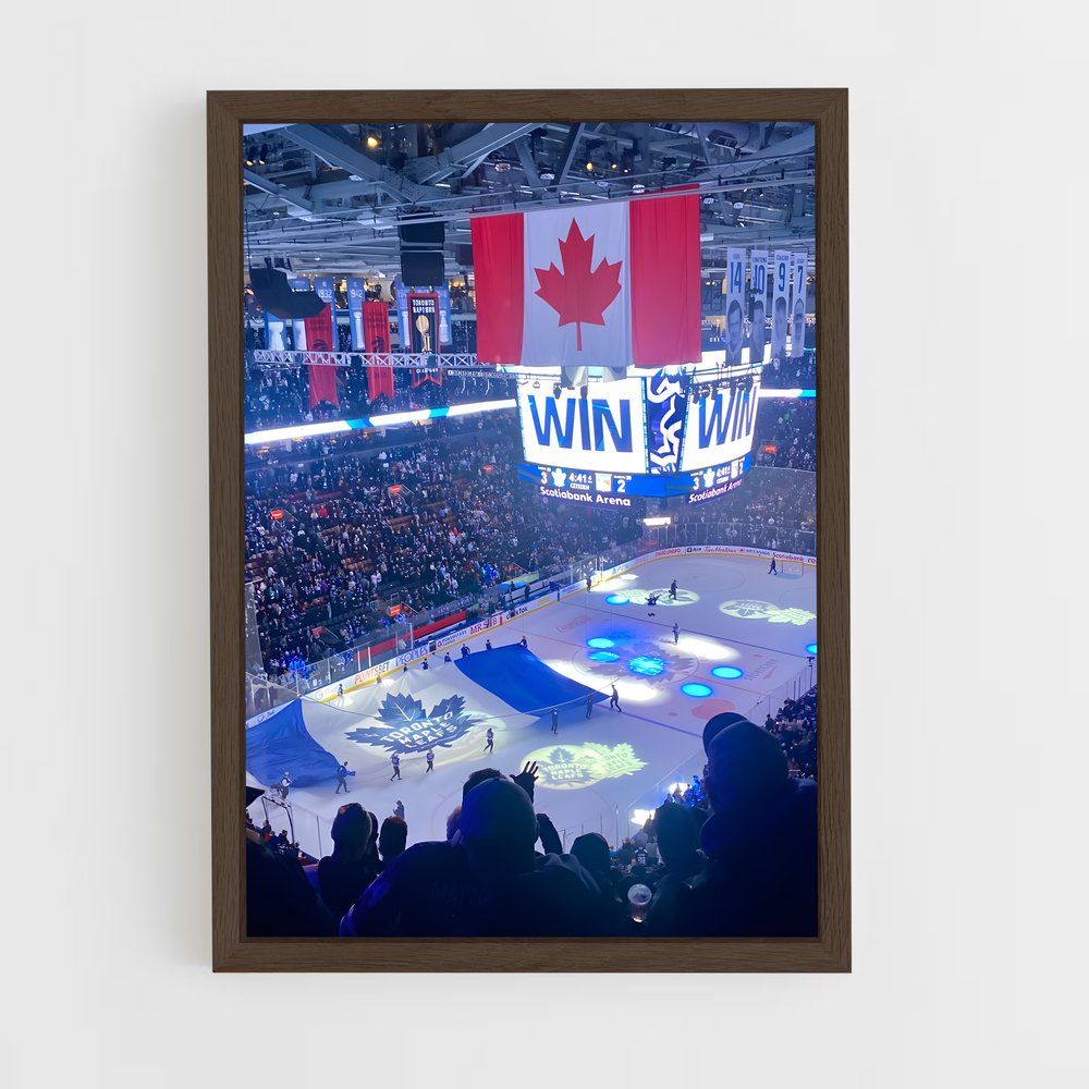 ap-toronto maple leafs-7 cadre Bois foncé