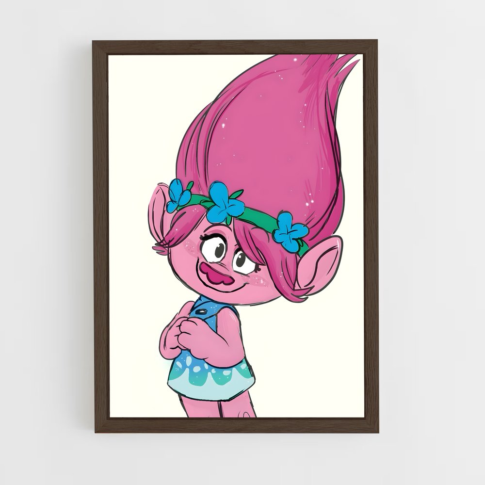 ap-trolls-3 cadre Bois foncé