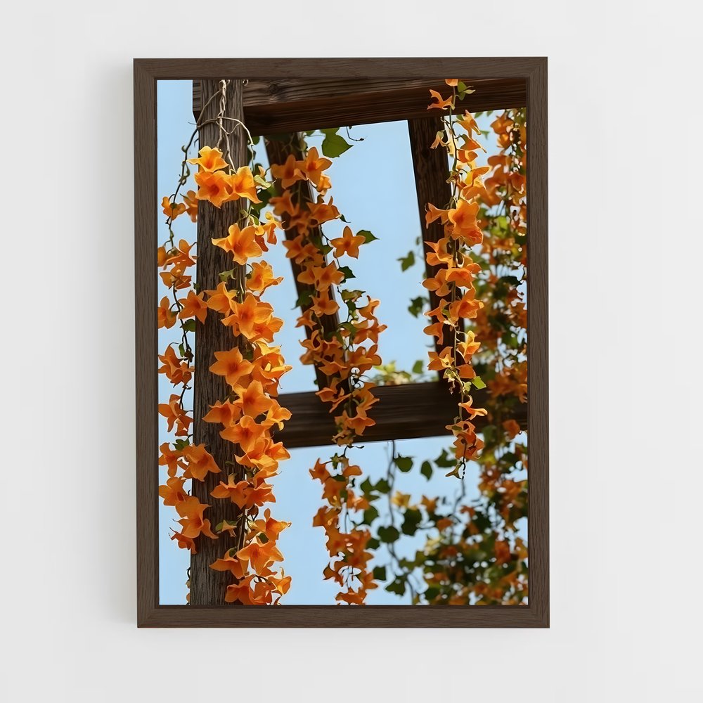 ap-trumpet vine-4 cadre Bois foncé
