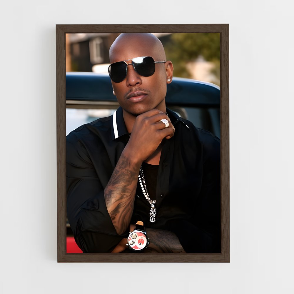 ap-tyrese gibson-3 cadre Bois foncé