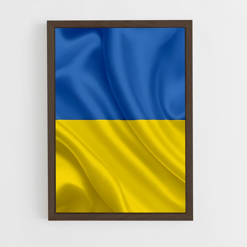 ap-ukraine flag-2 cadre Bois foncé