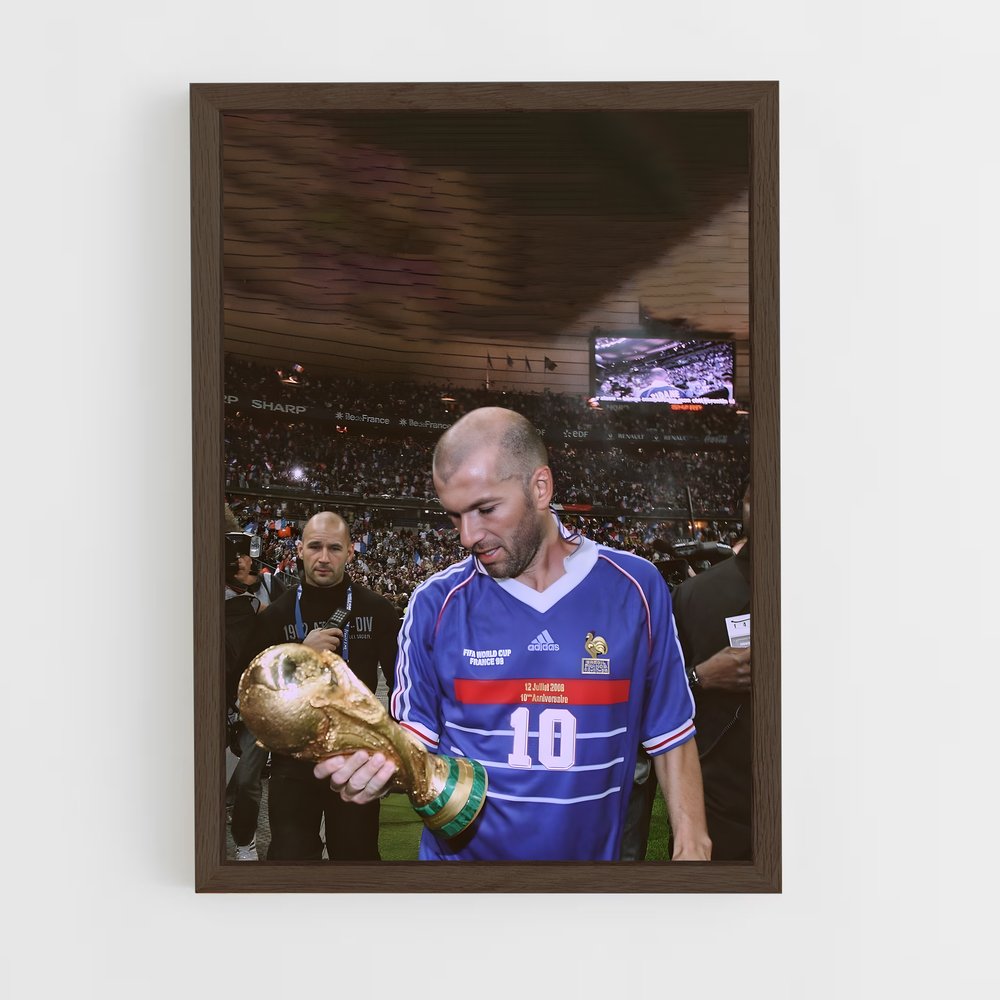 ap-zinedine zidane-1 cadre Bois foncé
