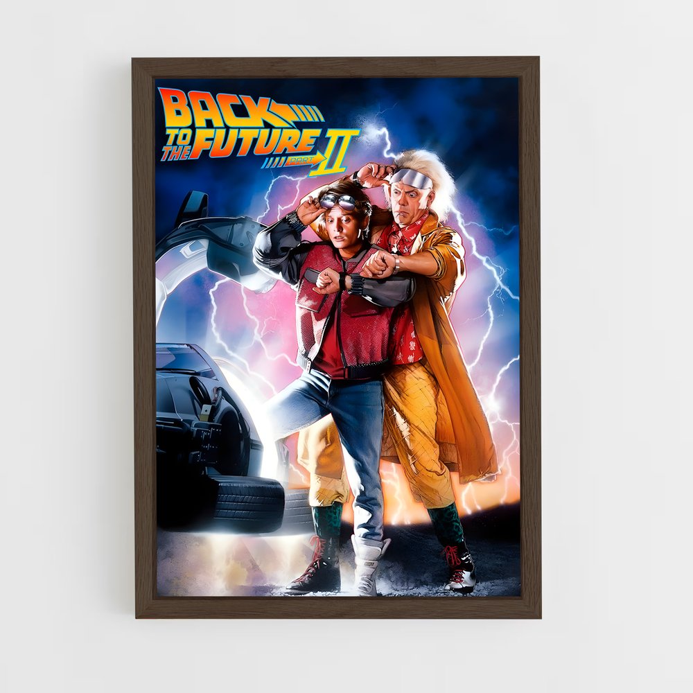 back-to-the-future-3 cadre Bois foncé