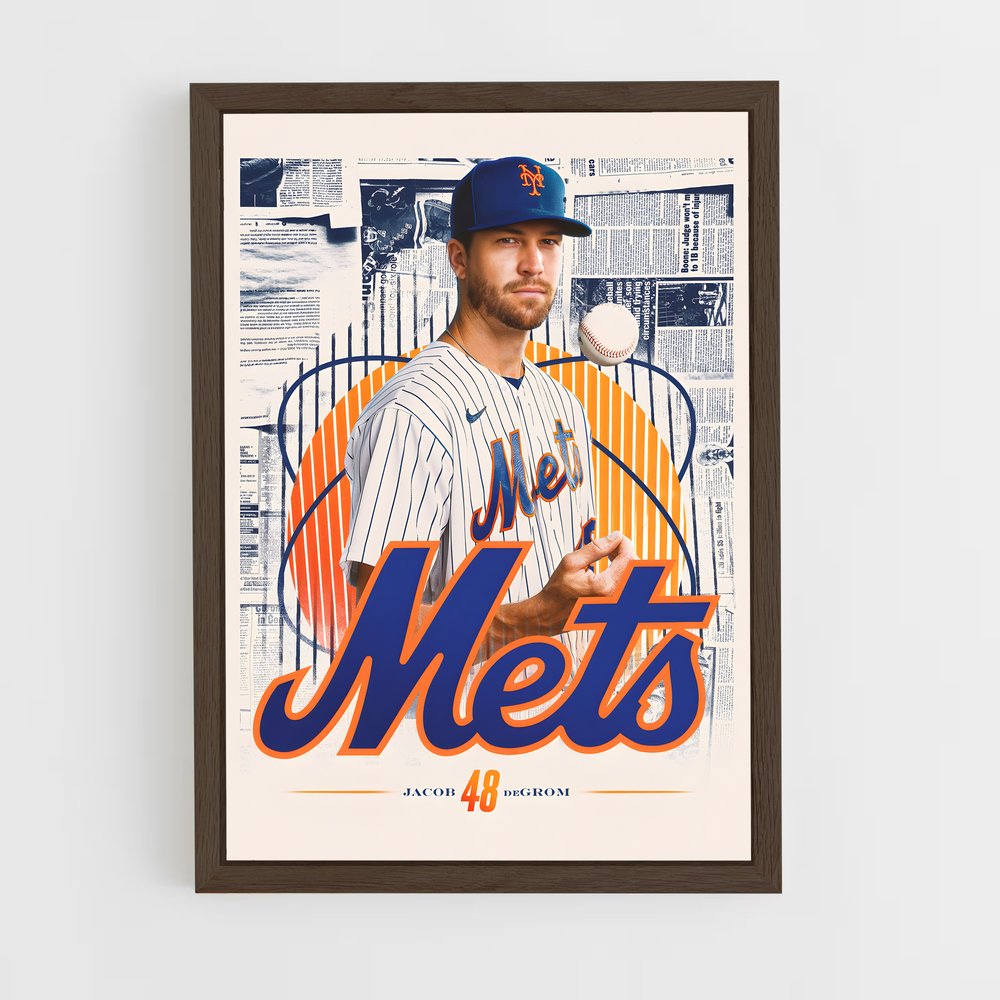 baseball-27 cadre Bois foncé