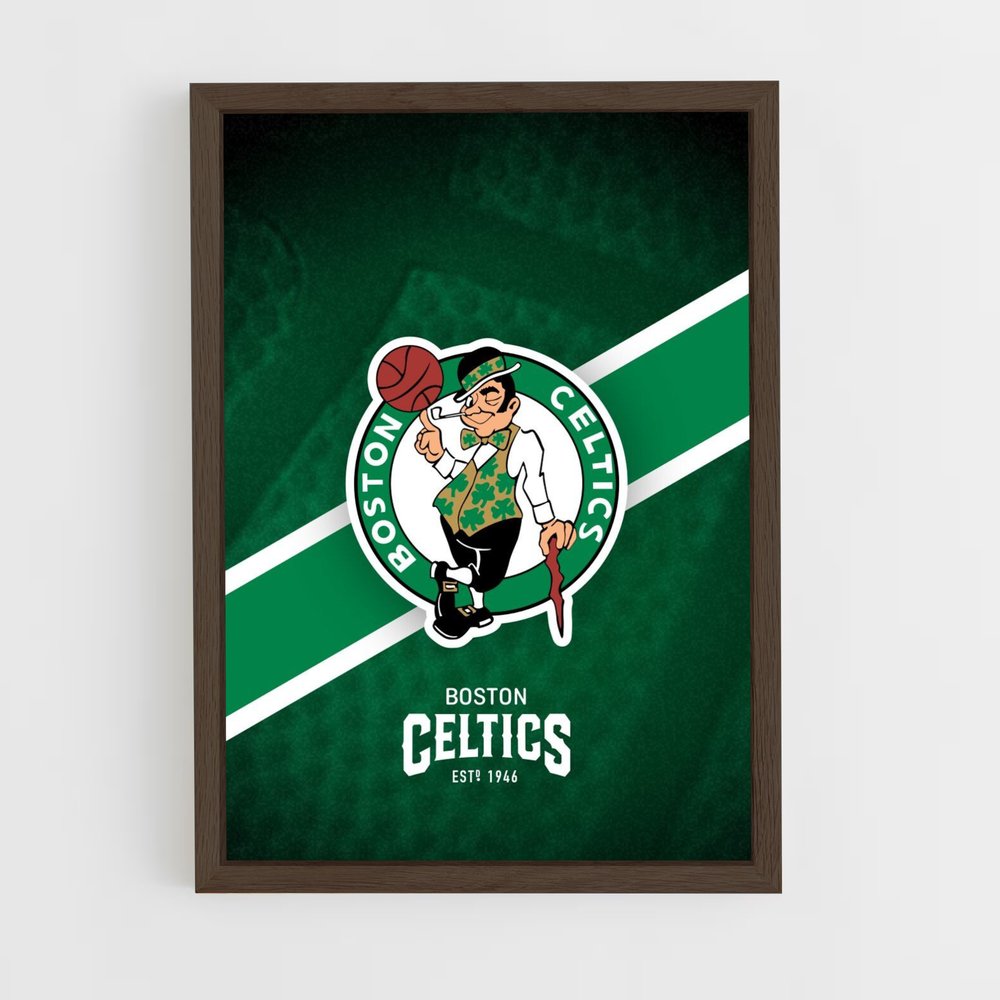 boston-celtics-2 cadre Bois foncé