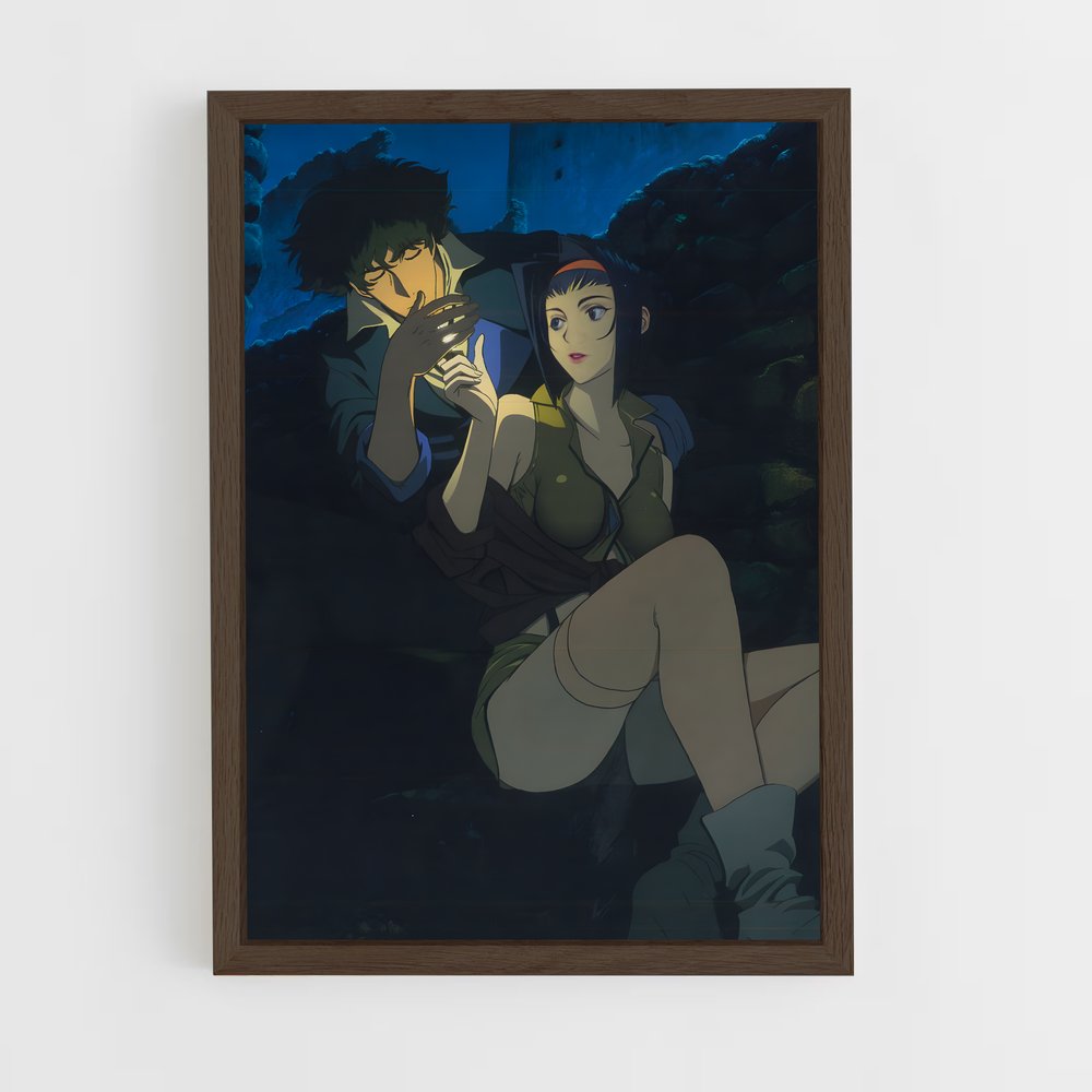 cowboy-bebop-5 cadre Bois foncé