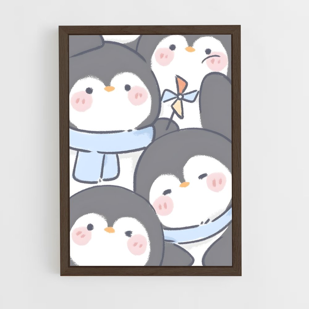 cute-animals-13 cadre Bois foncé