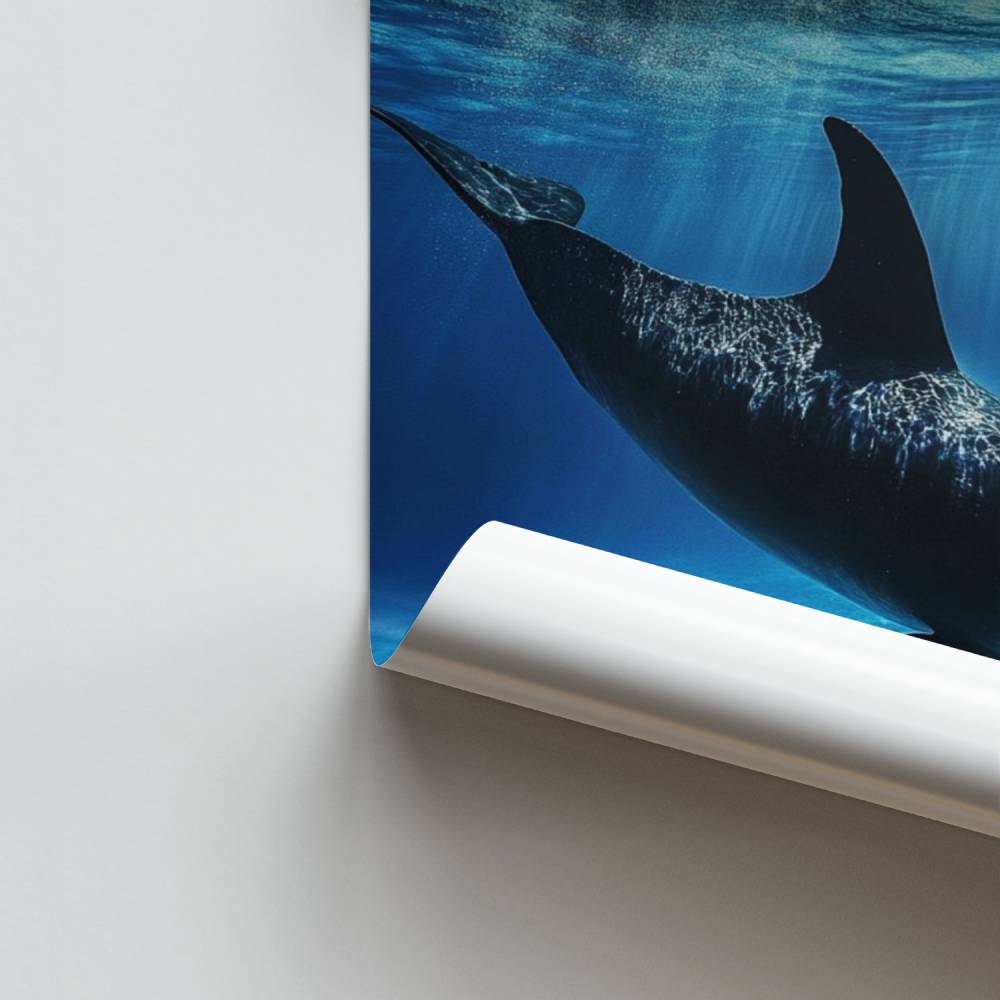 Póster Dolphin subaquático
